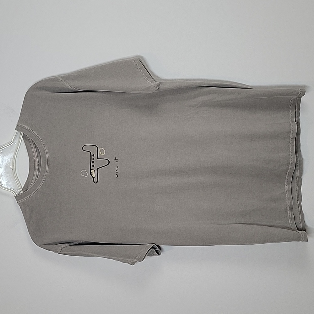 Roth Shirt Co t-shirt. Airplane with WING IT graphic.